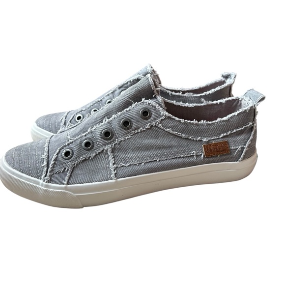 Blowfish Play Light Gray Hipster Twill Sneakers NWT Size 11 - Picture 4 of 9
